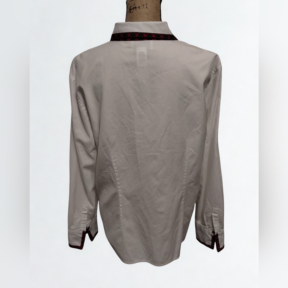 Pendleton Vintage White Button Down Shirt Plaid T… - image 3